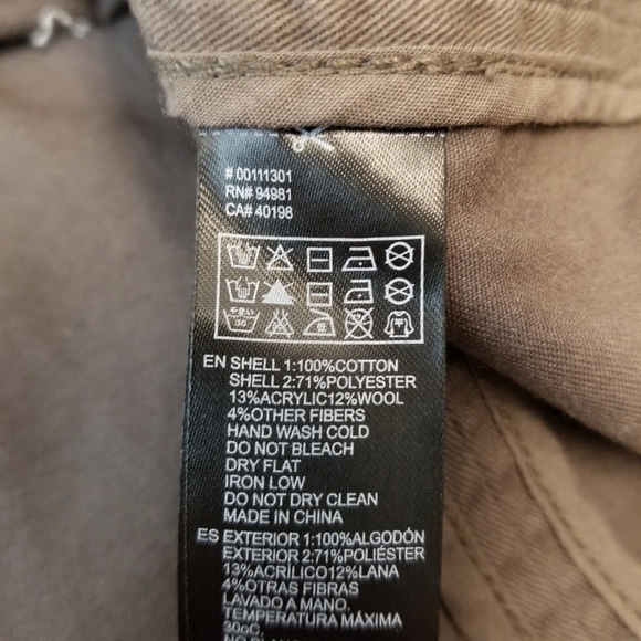 {S} Forever 21 Military Jacket Woven Pattern Sleeves - Picture 9 of 9